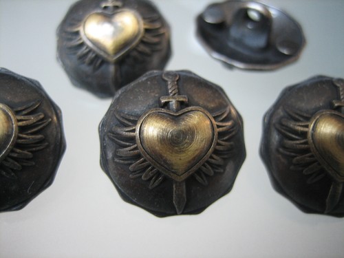 Metallknöpfe schwert - 5x,